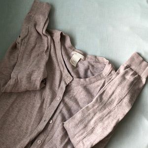 H&M Small Oatmeal Cream Cardigan Neutral